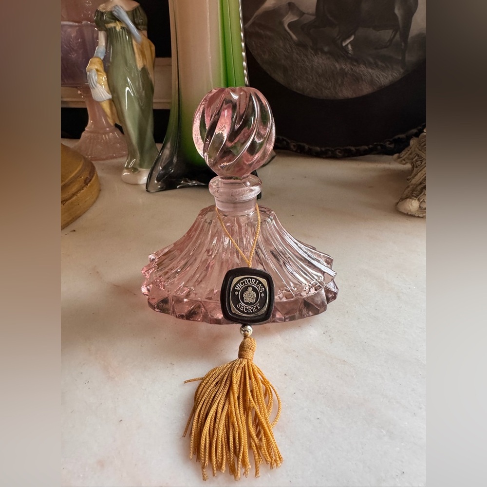 Vintage Victoria’s Secret Empty Glass Perfume Bottle – Light Pink